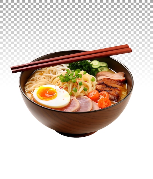 PSD transparent background for ramen bowl providing maximum design flexibility