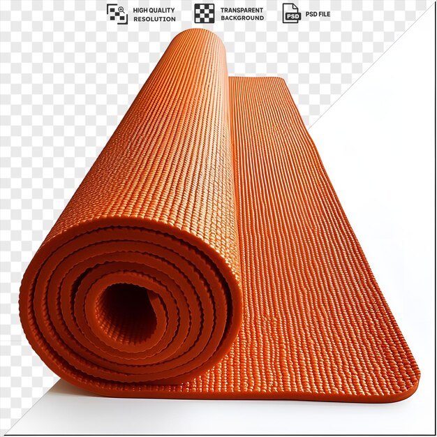 Transparent background realistic photographic yoga instructors yoga mat on a isolated background