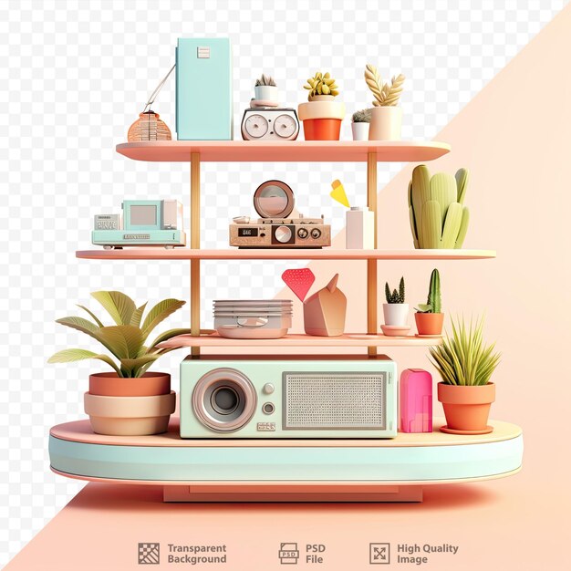 PSD transparent background showcases product display