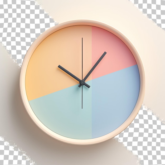 PSD transparent background wall clock isolated