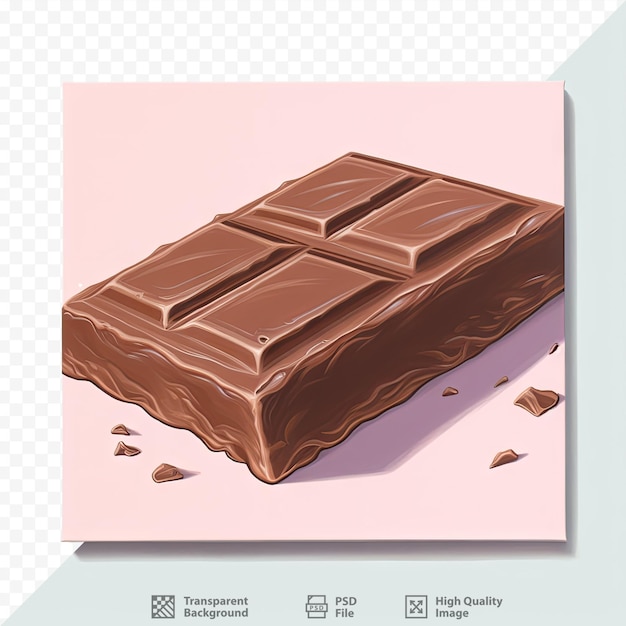 PSD Прозрачный фон с шоколадкой