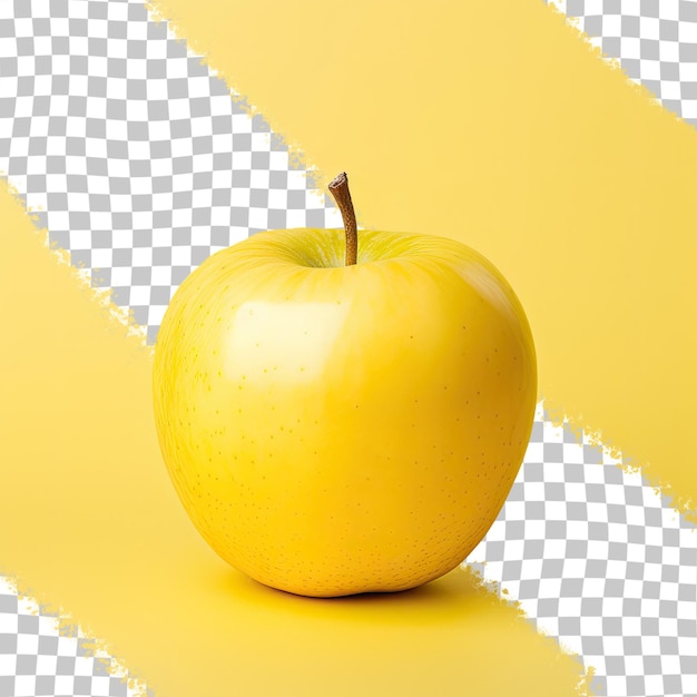 PSD Прозрачный фон с желтым яблоком