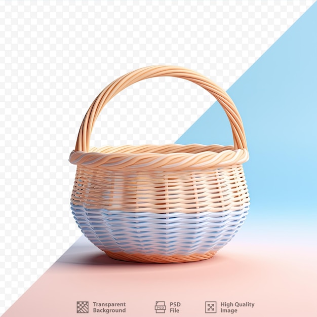 PSD transparent background with a basket