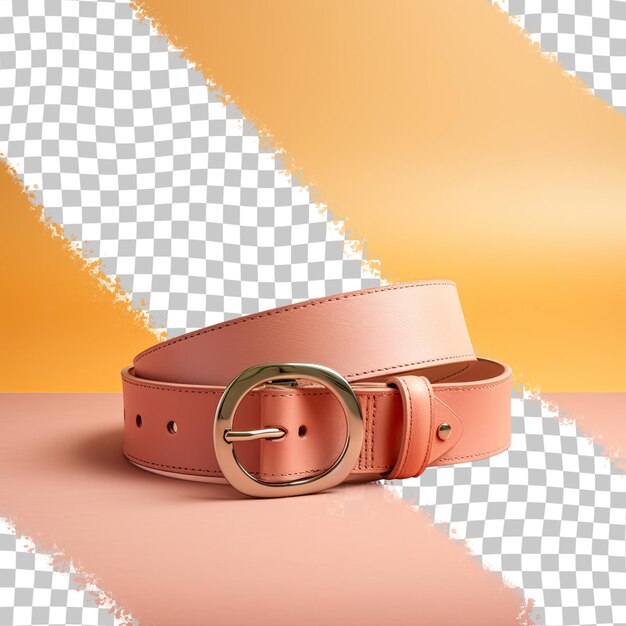 PSD transparent background with belt made of leather