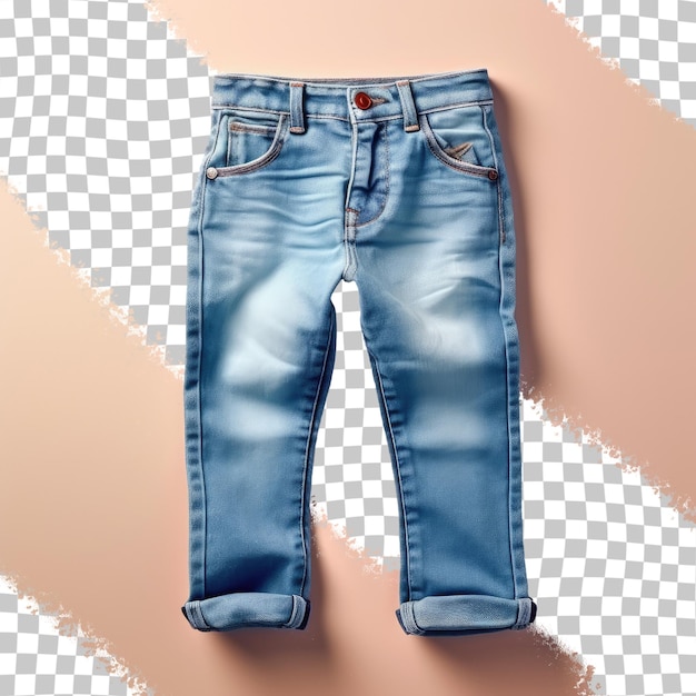 PSD Прозрачный фон с синими джинсами или джинсами со свежей концепцией