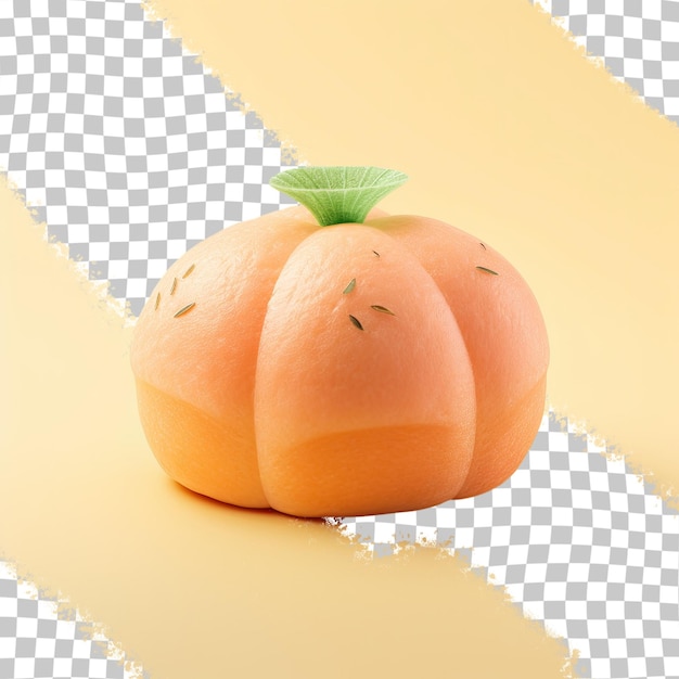 Transparent background with a bun shaped like a melon