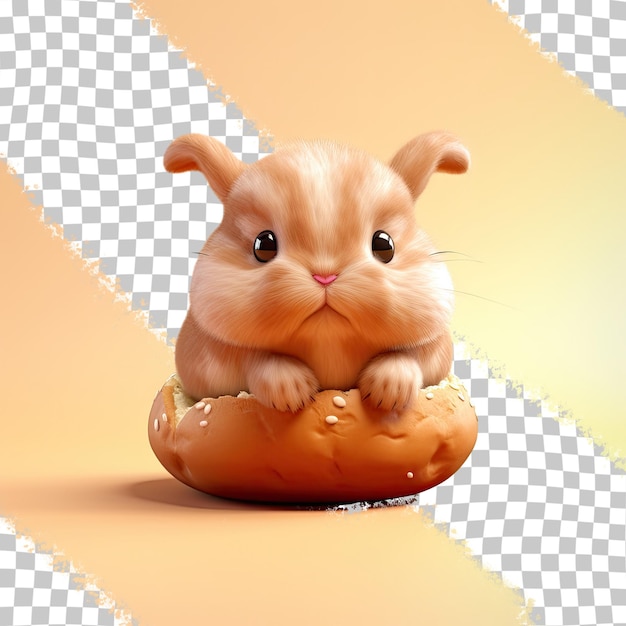 PSD transparent background with a bun