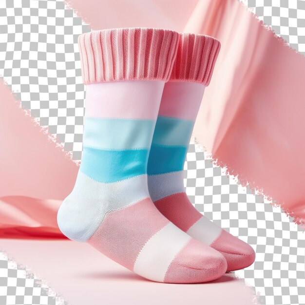 Transparent background with christmas sock