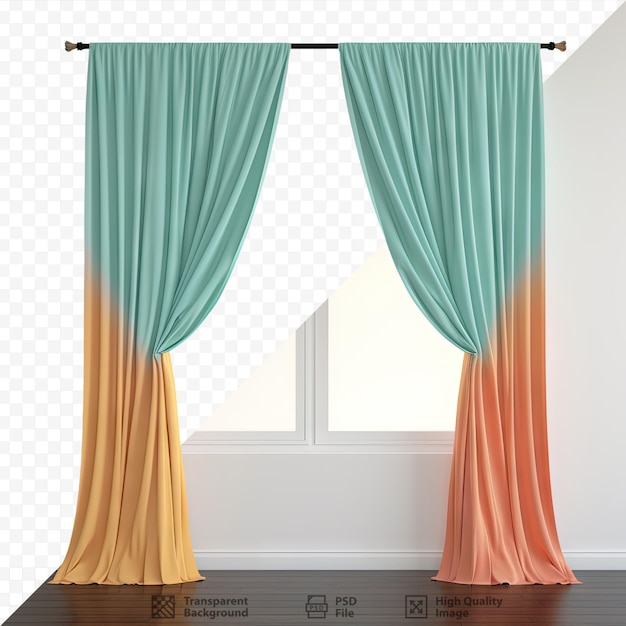 PSD transparent background with curtains