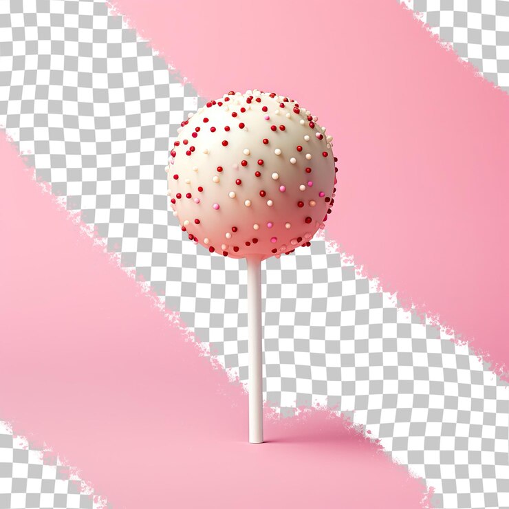 PSD transparent background with delicious cake pop
