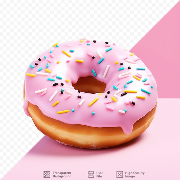 Transparent background with a donut