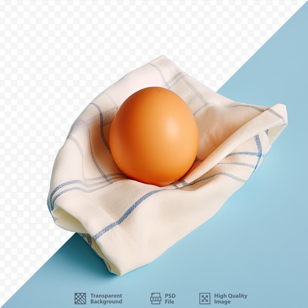 PSD transparent background with egg on handkerchief
