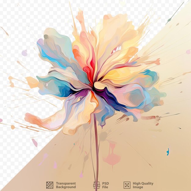 PSD transparent background with a flower abstract