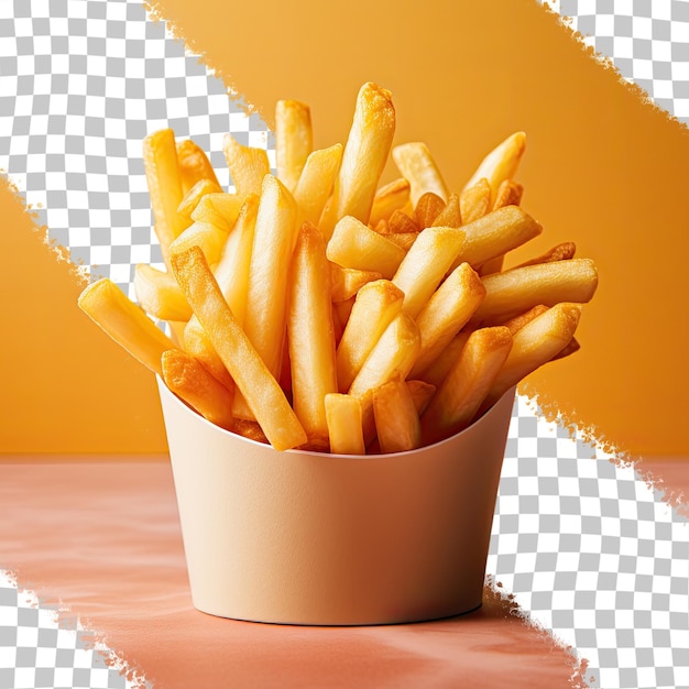 PSD transparent background with french fries