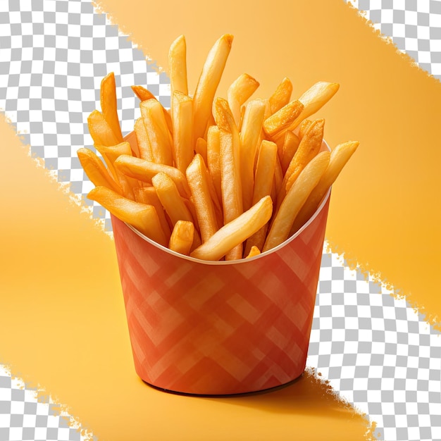 PSD transparent background with french fries
