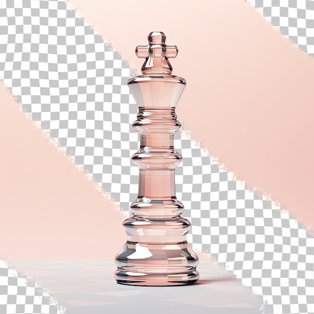 PSD transparent background with a glass chess queen cut out