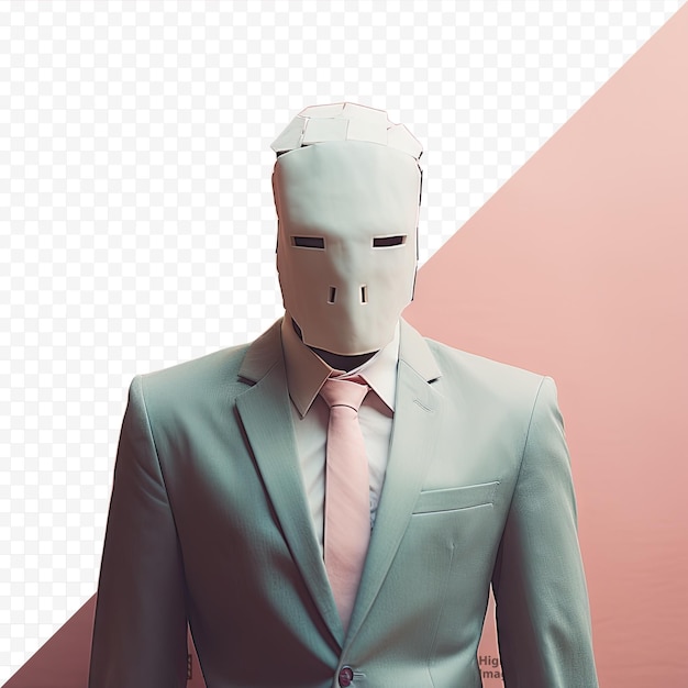 Transparent background with headless suit