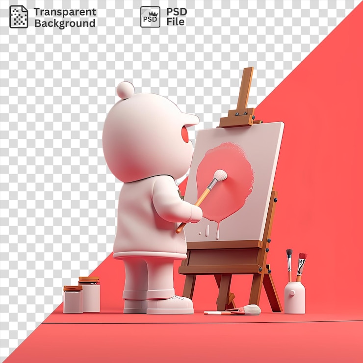 PSD 고립 된 3d 위조 카과 함께 투명한 배경으로 가짜 그림을 만니다.