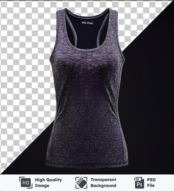 PSD transparent background with isolated front view capture a tank top purple cotton material fabric label no people indoors no people indoors indoors indoors indoors indoors
