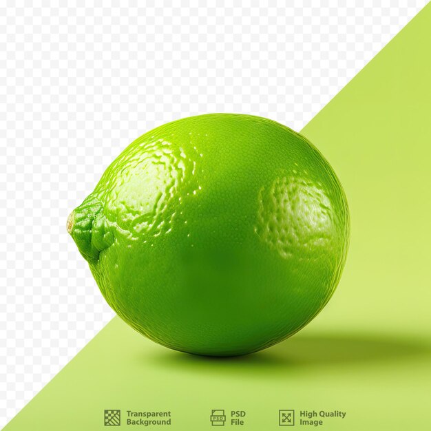 Transparent background with isolated green lime