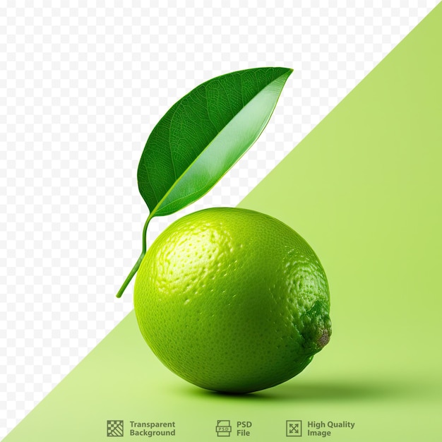 Transparent background with isolated green lime