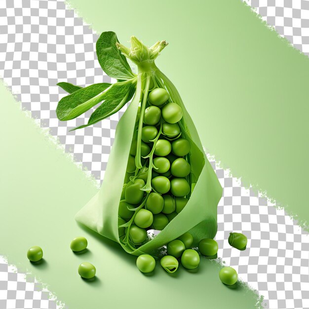 PSD transparent background with isolated green spicy peas