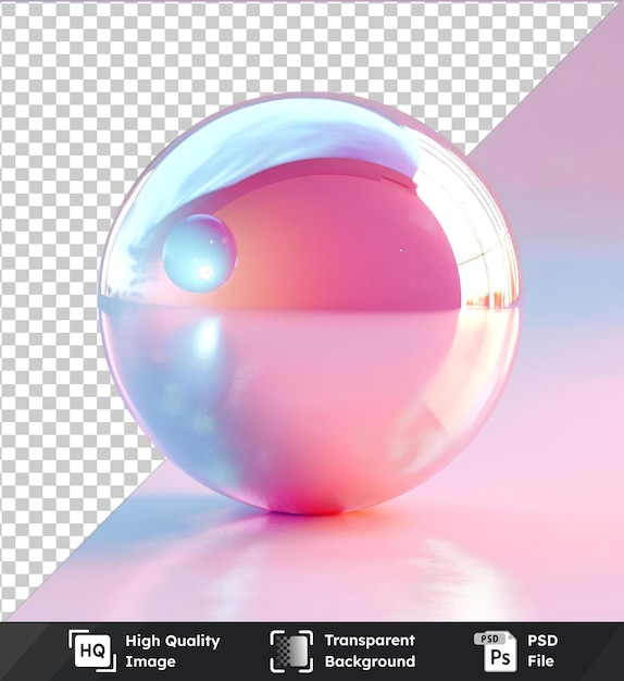 Transparent background with isolated locket in the shape of a ball