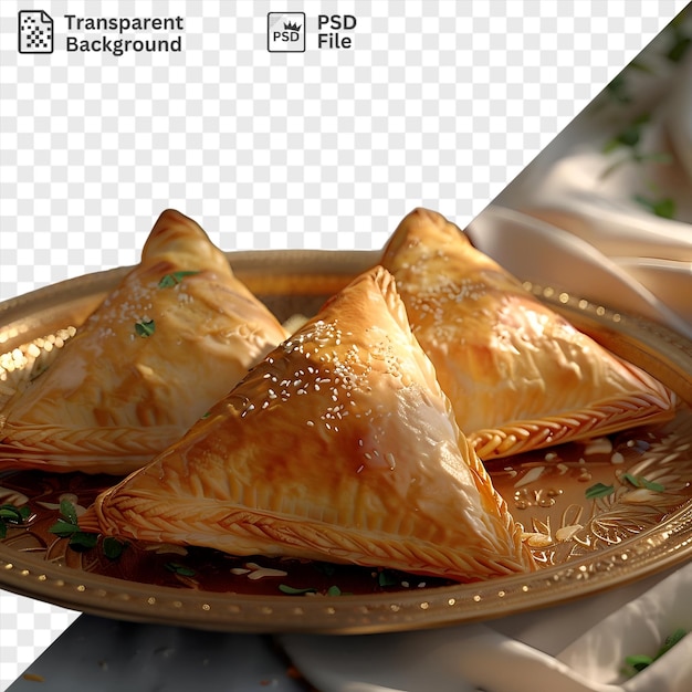 PSD transparent background with isolated maamoul food on a plate