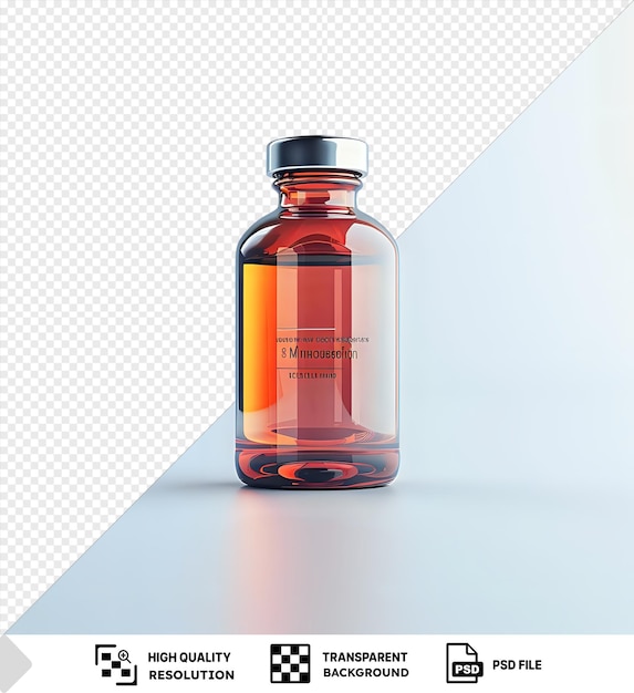 PSD 透明な背景 薬瓶とラベルを透明な背景に png psd
