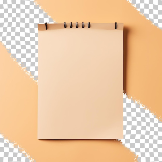 PSD transparent background with isolated old notepaper