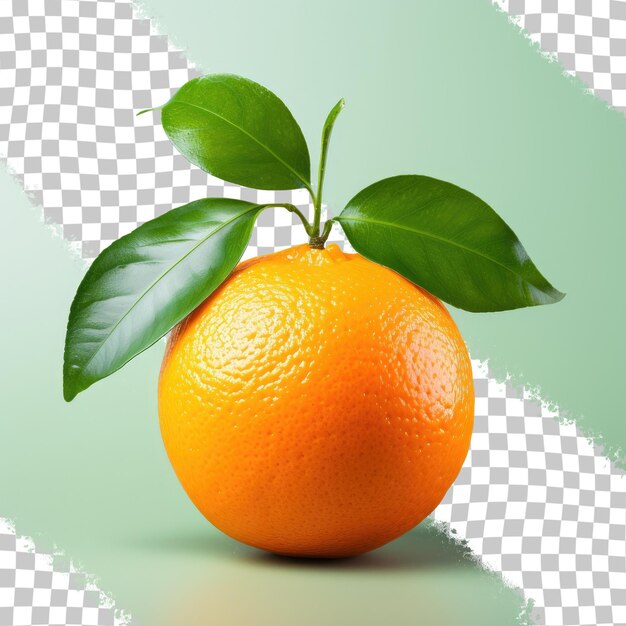 Transparent background with an isolated orange