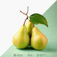 PSD transparent background with isolated pears