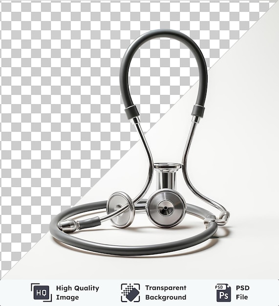 PSD transparent background with isolated realistic photographic doctor _ s stethoscope medical symbol