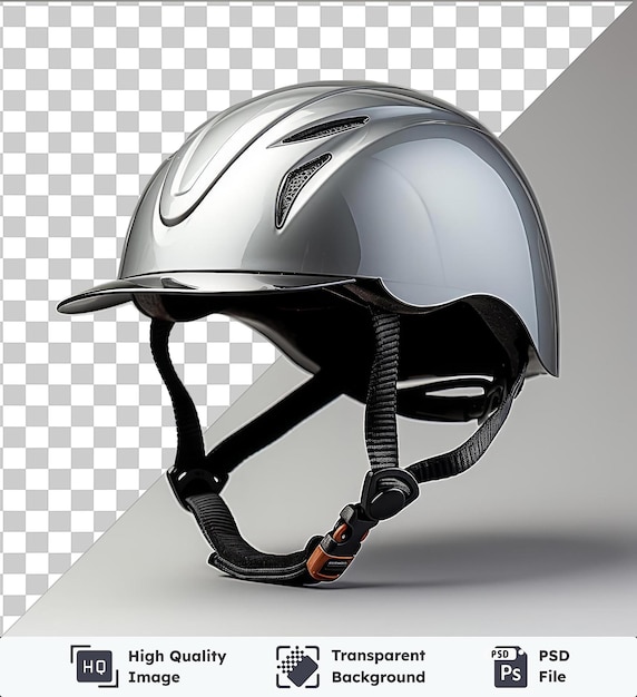 Transparent background with isolated realistic photographic equestrian_s helmet