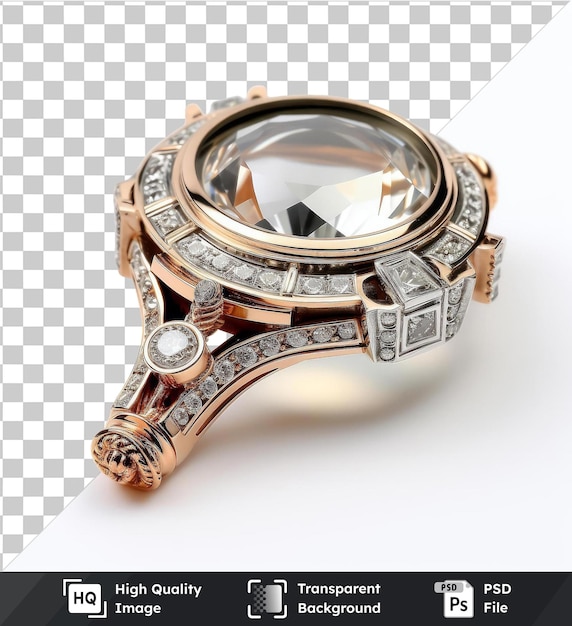 Transparent background with isolated realistic photographic jeweler_s loupe