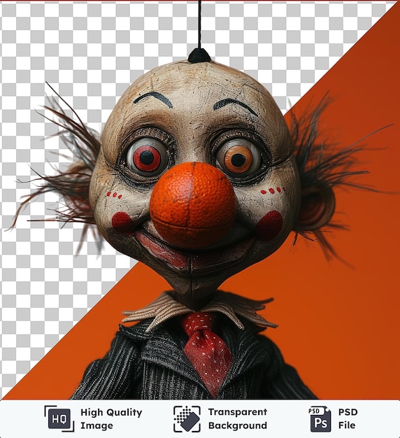 PSD transparent background with isolated realistic photographic puppeteer_s puppet