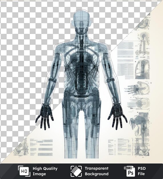 PSD transparent background with isolated realistic photographic radiologist _ s x ray film like image