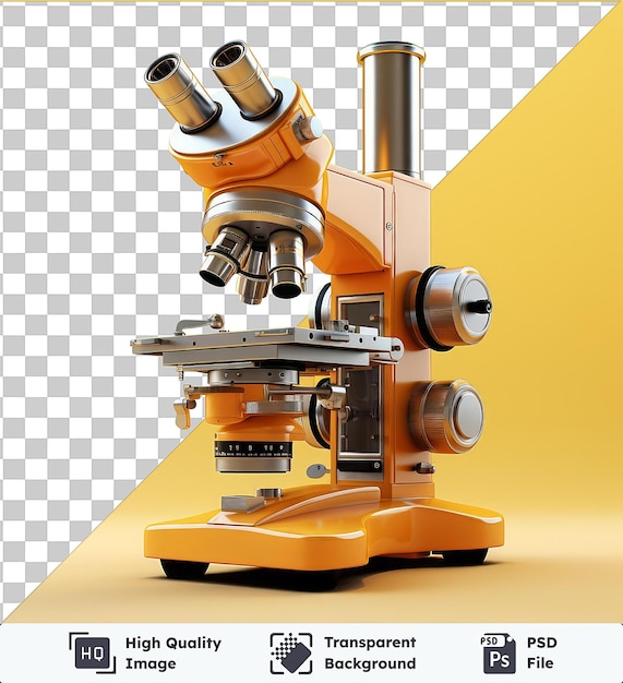 Transparent background with isolated realistic photographic trichologist _ s microscope like object