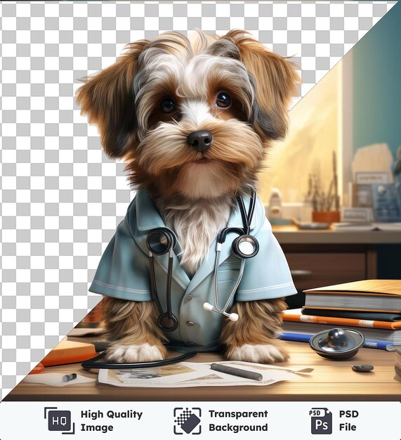 PSD transparent background with isolated realistic photographic veterinarian _ s pet clinic the office