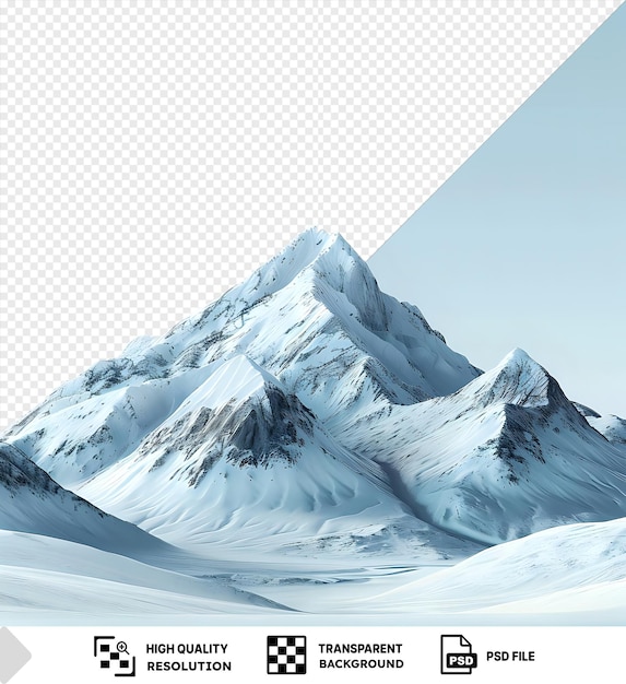 PSD sfondo trasparente con montagne isolate coperte di neve png clipart png psd