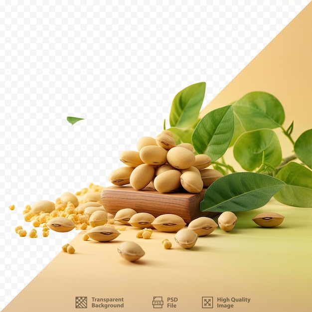 PSD transparent background with isolated soybean