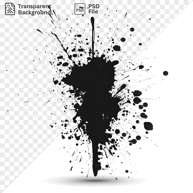 PSD transparent background with isolated stencil spray marks vector symbol shadow blast from a gun