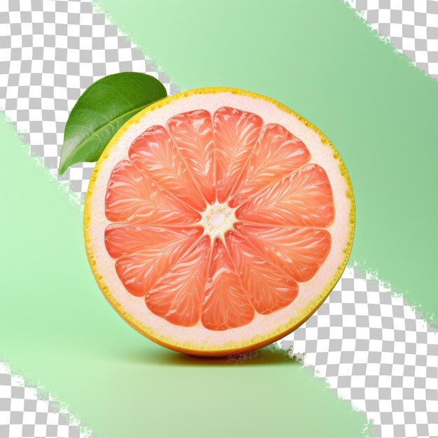 Transparent background with isolated sweet citrus half