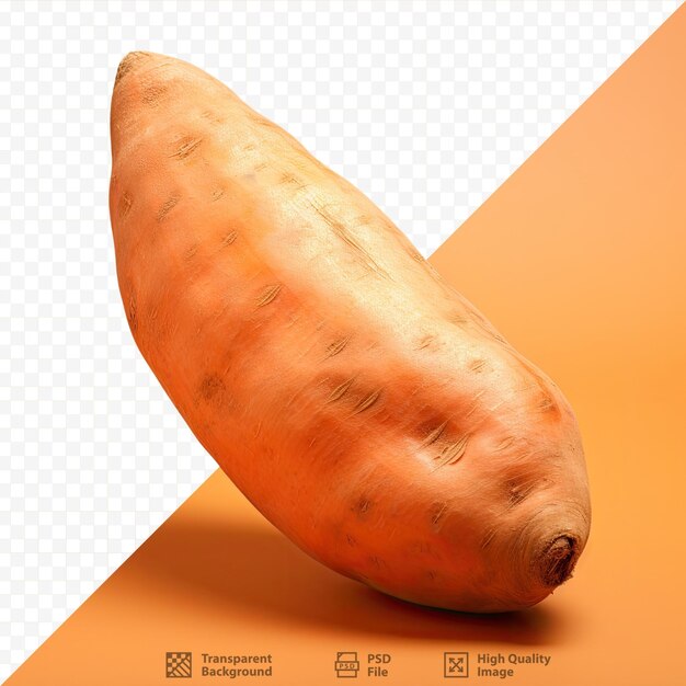 PSD transparent background with isolated sweet potato