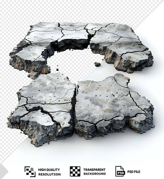 PSD transparent background with isolated torn concrete hole ripped edge png clipart png psd