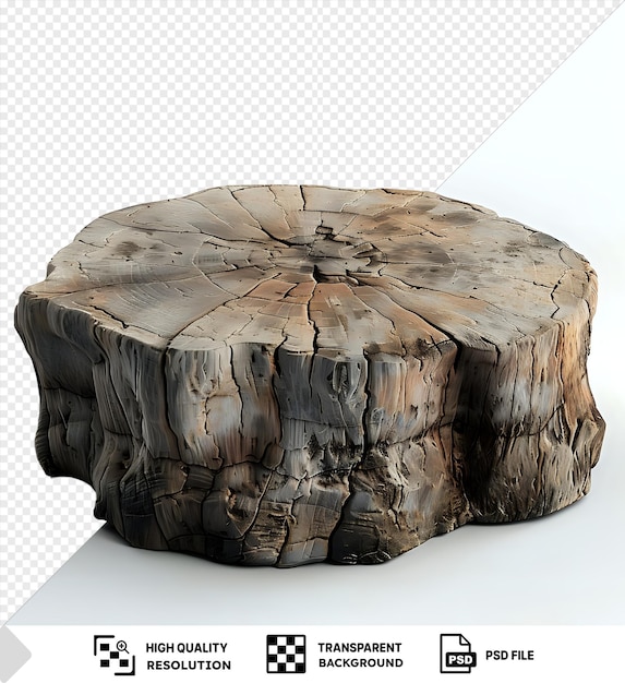 PSD transparent background with isolated tree stump podium png clipart png psd