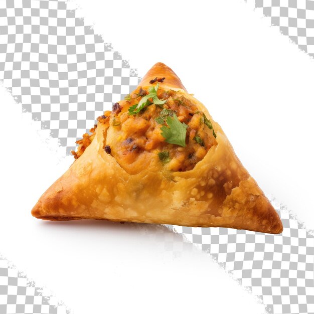 PSD transparent background with lamb samosa