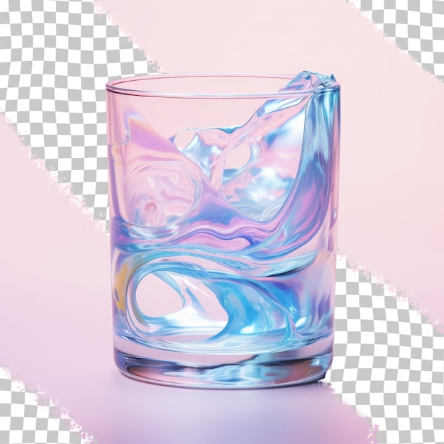 PSD transparent background with liquid glass water