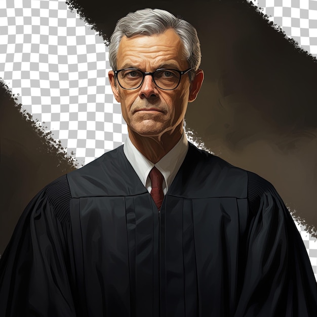PSD transparent background with male judge