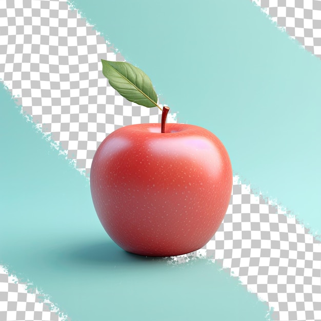 PSD transparent background with an organic apple